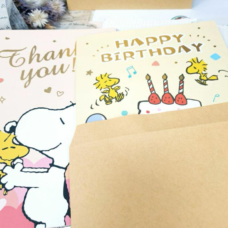 現貨正版 史努比 卡片 16k大卡-附信封 生日卡 感謝卡 慶生 祝福卡 大張卡片 謝師卡 心意卡 萬用大卡 胡士托-細節圖7