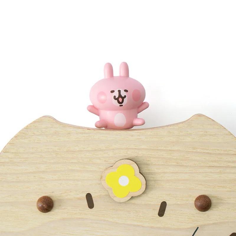 現貨正版 卡娜赫拉的小動物 時鐘 P助與粉紅兔兔花花 動態時鐘 木製掛鐘 可愛時鐘 壁鐘-細節圖4