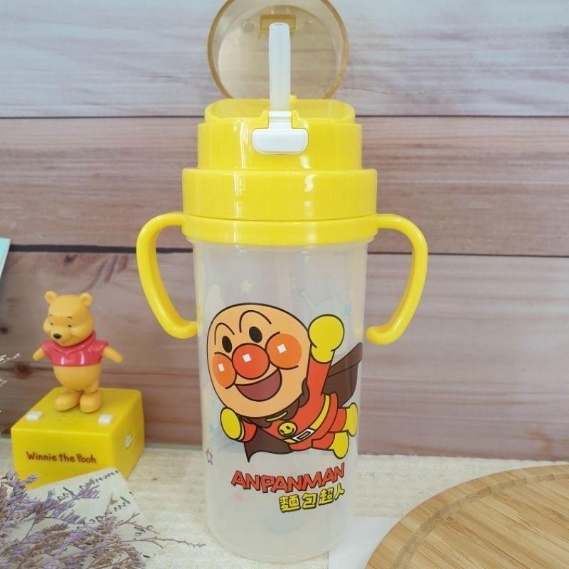 現貨正版 麵包超人小巧雙把吸管水壺 370ml 小巧吸管水壺 台灣製 雙把 吸管水杯 細菌人 兒童學習水壺 吸管 水壺-細節圖3