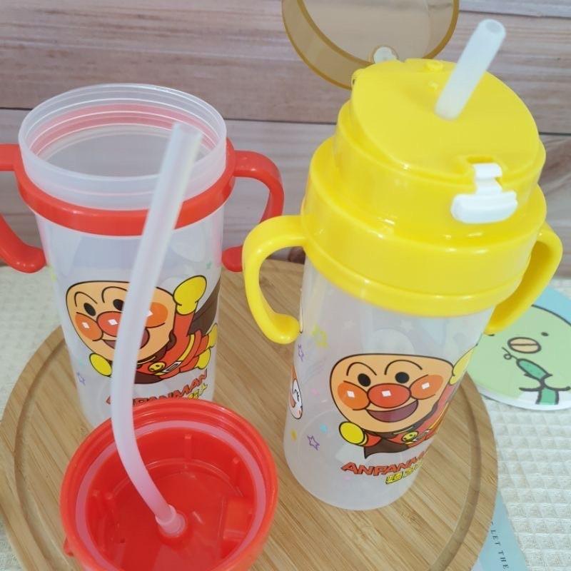 現貨正版 麵包超人小巧雙把吸管水壺 370ml 小巧吸管水壺 台灣製 雙把 吸管水杯 細菌人 兒童學習水壺 吸管 水壺-細節圖4