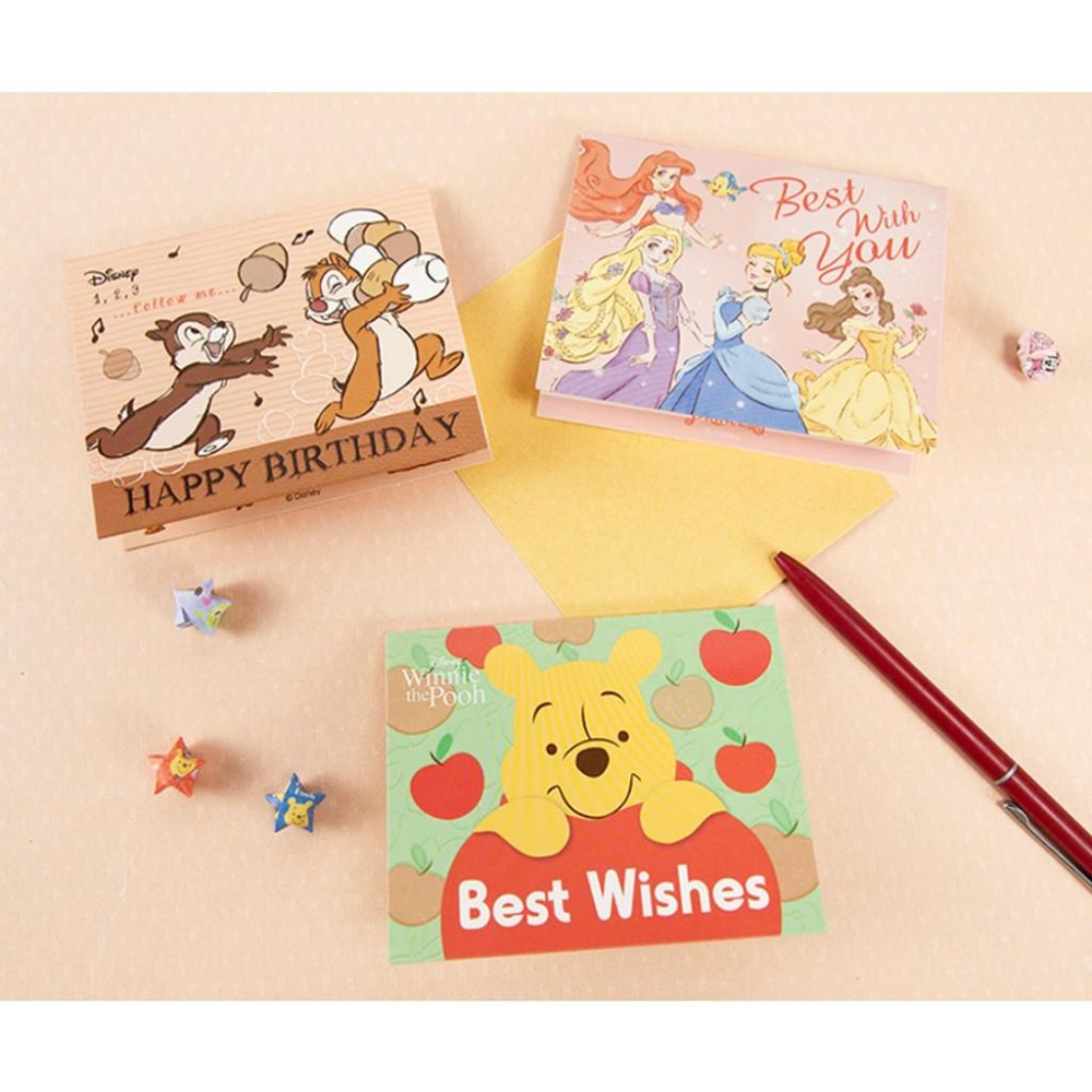 現貨正版 迪士尼 萬用立體小卡 萬用卡 立體卡 耶卡 聖誕卡 生日卡 祝福卡 傳情卡 維尼 米奇 奇蒂 公主 玩總卡片-細節圖9