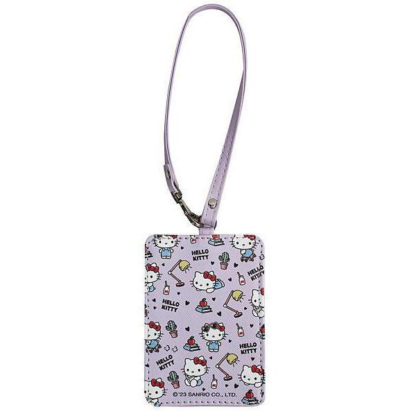 現貨正版 三麗鷗證件套 斜紋證件套 kitty證件 可扣式卡套 行李吊牌 悠遊卡套 吊飾吊牌 美樂蒂行李吊牌 大耳狗-細節圖6