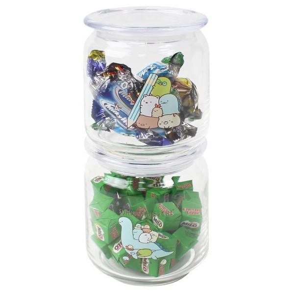 現貨正版 角落小夥伴玻璃食物分裝罐  500ml 角落生物食物收納罐 玻璃密封罐 糖果收納罐 白熊 恐龍 貓咪 炸蝦-細節圖2