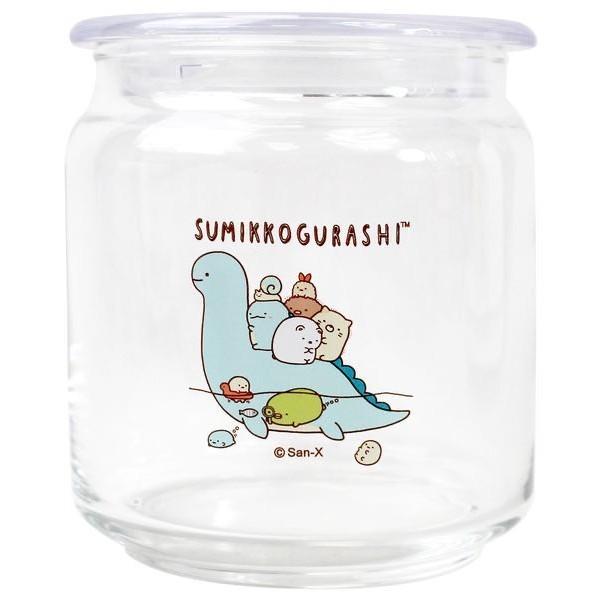 現貨正版 角落小夥伴玻璃食物分裝罐  500ml 角落生物食物收納罐 玻璃密封罐 糖果收納罐 白熊 恐龍 貓咪 炸蝦-細節圖6