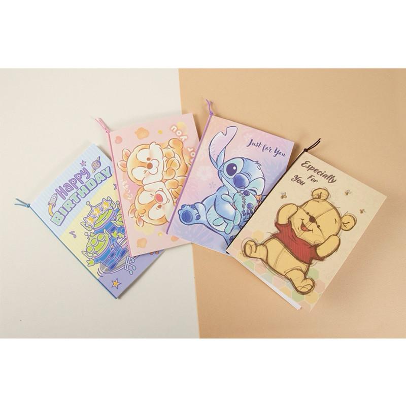 現貨正版 迪士尼 繫繩卡片 萬用卡片 史迪奇 生日卡片 許願卡 聖誕卡 三眼怪 禮物卡 祝福卡片 傳情卡 維尼 奇蒂卡片-細節圖2