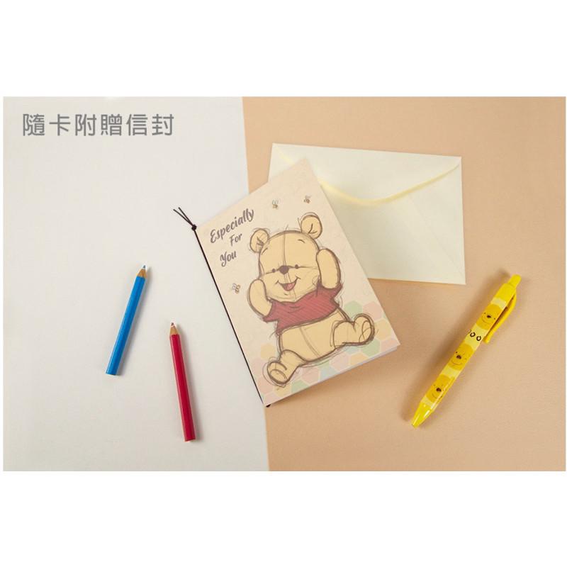 現貨正版 迪士尼 繫繩卡片 萬用卡片 史迪奇 生日卡片 許願卡 聖誕卡 三眼怪 禮物卡 祝福卡片 傳情卡 維尼 奇蒂卡片-細節圖3