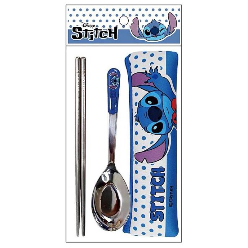 現貨正版 迪士尼不鏽鋼餐具組 潛水布餐具組 304不銹鋼餐具 史迪奇 湯匙 筷子 怪獸環保外出餐具 奇蒂 潛水布餐具組-細節圖3