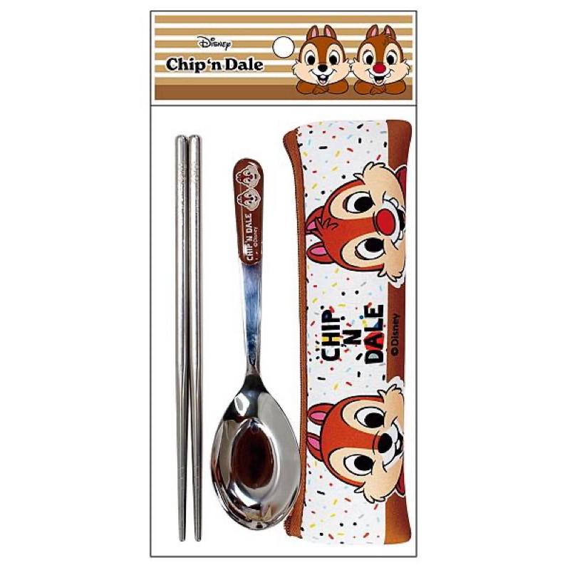 現貨正版 迪士尼不鏽鋼餐具組 潛水布餐具組 304不銹鋼餐具 史迪奇 湯匙 筷子 怪獸環保外出餐具 奇蒂 潛水布餐具組-細節圖4