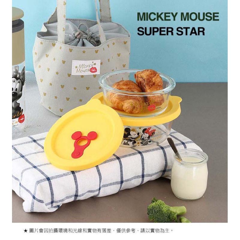 現貨正版 迪士尼 玻璃保鮮盒 米奇 Super Star保鮮盒提袋組 便當盒 午餐盒 野餐盒 辦公外食餐盒-細節圖7