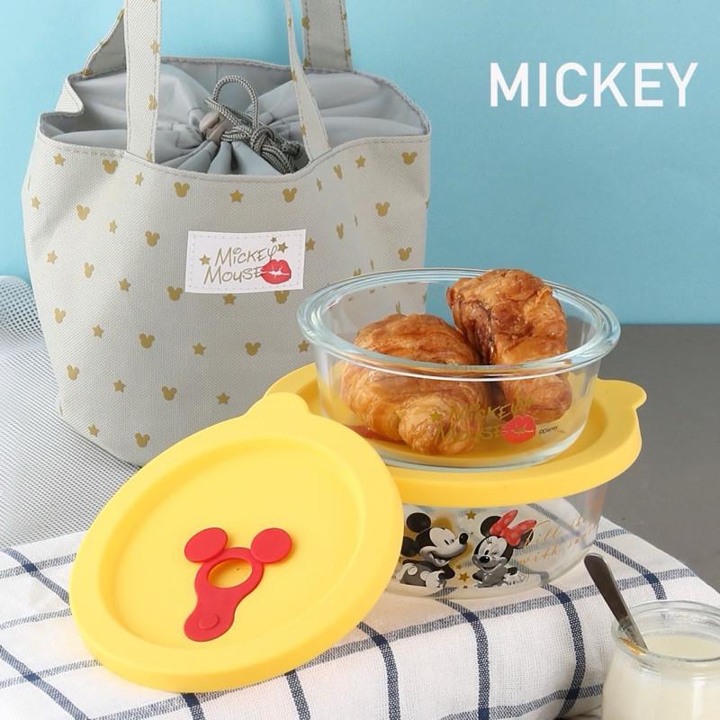 現貨正版 迪士尼 玻璃保鮮盒 米奇 Super Star保鮮盒提袋組 便當盒 午餐盒 野餐盒 辦公外食餐盒-細節圖8