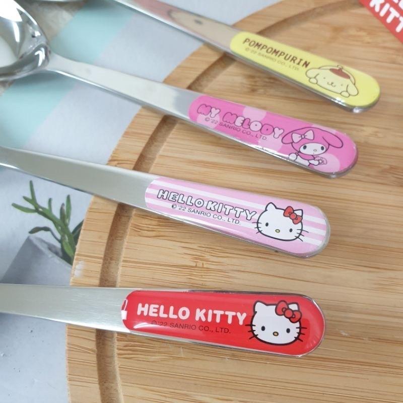 現貨正版 三麗鷗不鏽鋼湯匙 筷子 KITTY不鏽鋼餐具 環保餐具 304不鏽鋼 不銹鋼湯匙 不鏽鋼筷子 美樂蒂 布丁狗-細節圖4