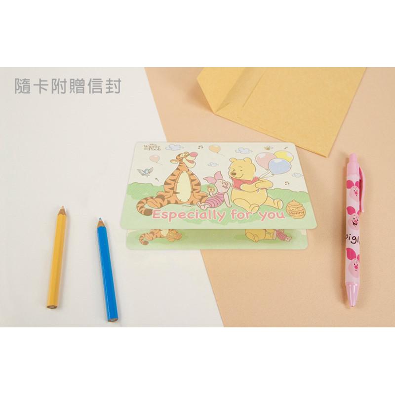 現貨正版 迪士尼 萬用卡片 生日卡片 奇蒂 耶誕卡 聖誕卡 三眼怪禮物卡 福倒翁 祝福卡片 傳情卡 情人卡 邀請卡 維尼-細節圖6