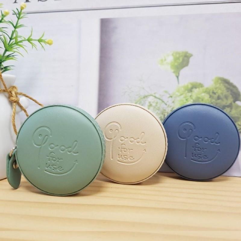 現貨正版 圓形皮革捲尺 便攜皮革圓形捲尺 迷你小捲尺量 三圍腰胸圍 軟尺子 服裝皮尺-細節圖8