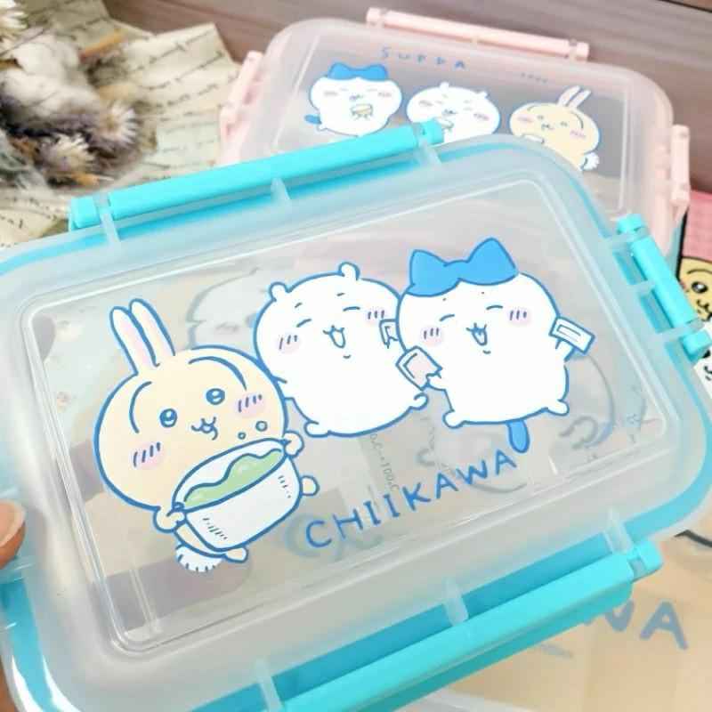 現貨正版 吉伊卡哇 鮮扣長方保鮮盒900ml 四面扣環 野餐外出 餐盒 便當盒 烏薩奇 長方型餐盒 小八貓 食物分裝盒-細節圖6