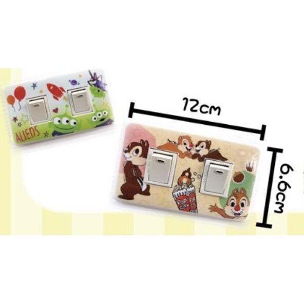 現貨正版 迪士尼 開關貼紙 開關貼 裝飾貼紙 電源貼 維尼 奇奇蒂蒂 史迪奇 米奇 米妮 美人魚 單孔 雙孔 三孔-細節圖3