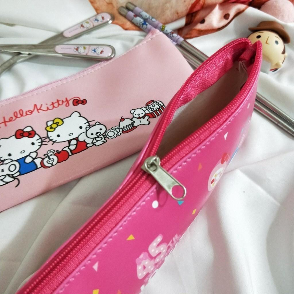 現貨正版 Hello Kitty 三件式不鏽鋼餐具組 環保餐具 筷子 叉子 湯匙 304不鏽鋼 不銹鋼筷 凱蒂貓 三麗鷗-細節圖4