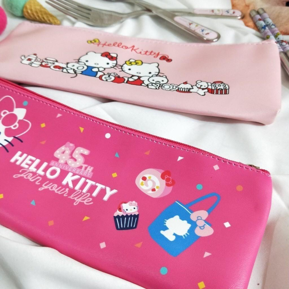 現貨正版 Hello Kitty 三件式不鏽鋼餐具組 環保餐具 筷子 叉子 湯匙 304不鏽鋼 不銹鋼筷 凱蒂貓 三麗鷗-細節圖5