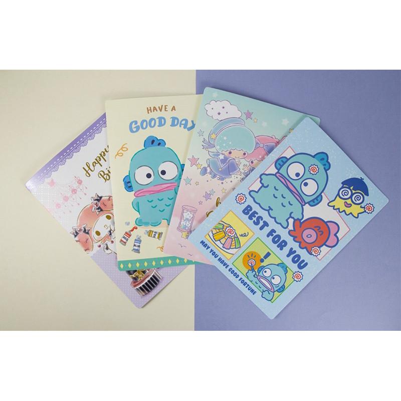 現貨正版 三麗鷗 萬用卡片 A4萬用卡附信封 美樂蒂 大卡片 雙子星 酷洛米感謝卡 人魚漢頓生日卡 祝福卡 邀請卡-細節圖2