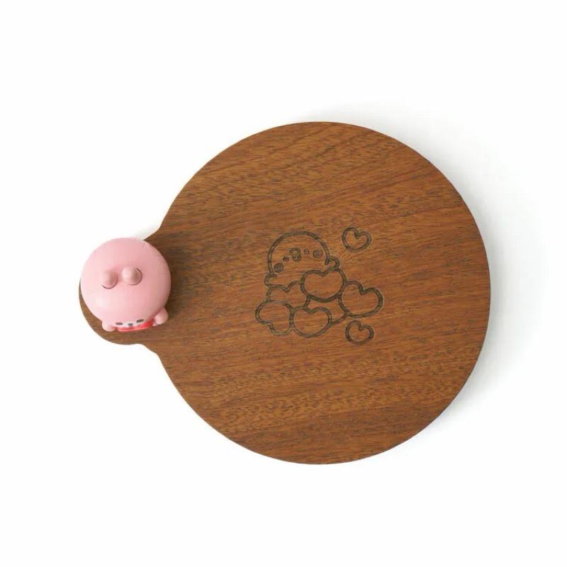 現貨正版 卡娜赫拉的小動物 杯墊 P助與粉紅兔兔愛心 木杯墊 杯墊 隔熱墊 防滑杯墊 碗墊 茶壺墊 餐墊 餐桌墊-細節圖7
