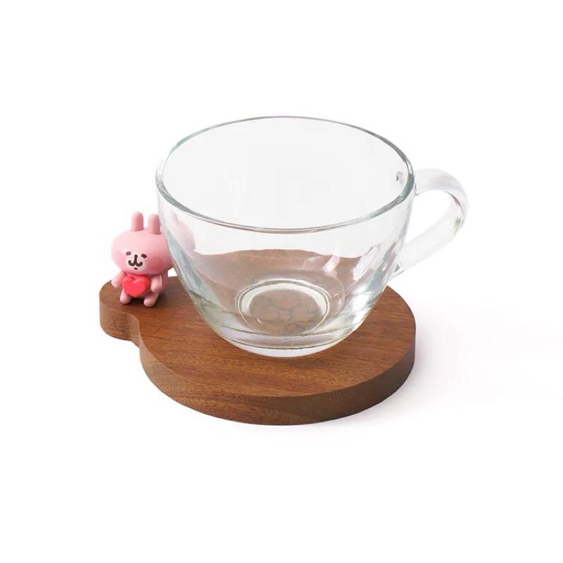 現貨正版 卡娜赫拉的小動物 杯墊 P助與粉紅兔兔愛心 木杯墊 杯墊 隔熱墊 防滑杯墊 碗墊 茶壺墊 餐墊 餐桌墊-細節圖8