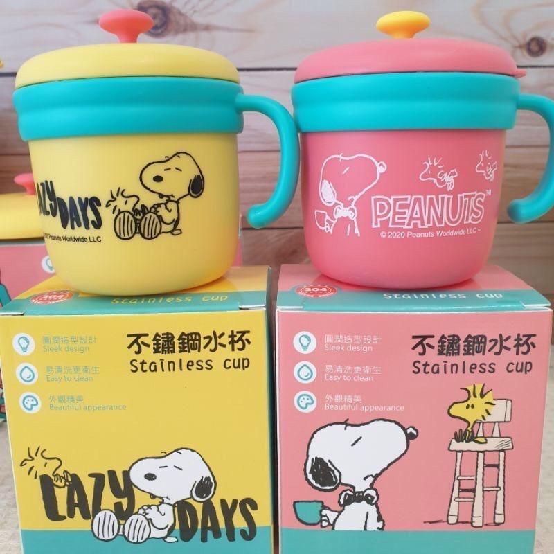 現貨正版 Snoopy不鏽鋼水杯 寶貝杯 304不鏽鋼餐碗 附叉子湯匙 兒童水杯 兒童碗 史努比注水加熱碗附叉匙-細節圖5