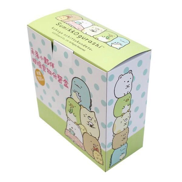 現貨正版 角落小夥伴玻璃食物分裝盒 700ml保鮮盒 角落生物正方食物分裝盒 環保 野餐 耐熱 保鮮盒  便當盒 玻璃-細節圖2