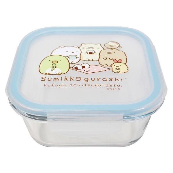 現貨正版 角落小夥伴玻璃食物分裝盒 700ml保鮮盒 角落生物正方食物分裝盒 環保 野餐 耐熱 保鮮盒  便當盒 玻璃-細節圖3