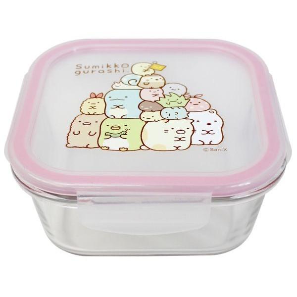 現貨正版 角落小夥伴玻璃食物分裝盒 700ml保鮮盒 角落生物正方食物分裝盒 環保 野餐 耐熱 保鮮盒  便當盒 玻璃-細節圖5