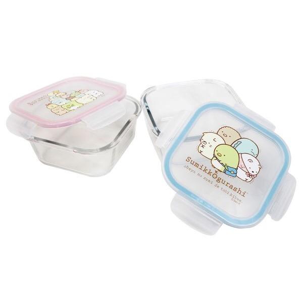 現貨正版 角落小夥伴玻璃食物分裝盒 700ml保鮮盒 角落生物正方食物分裝盒 環保 野餐 耐熱 保鮮盒  便當盒 玻璃-細節圖7