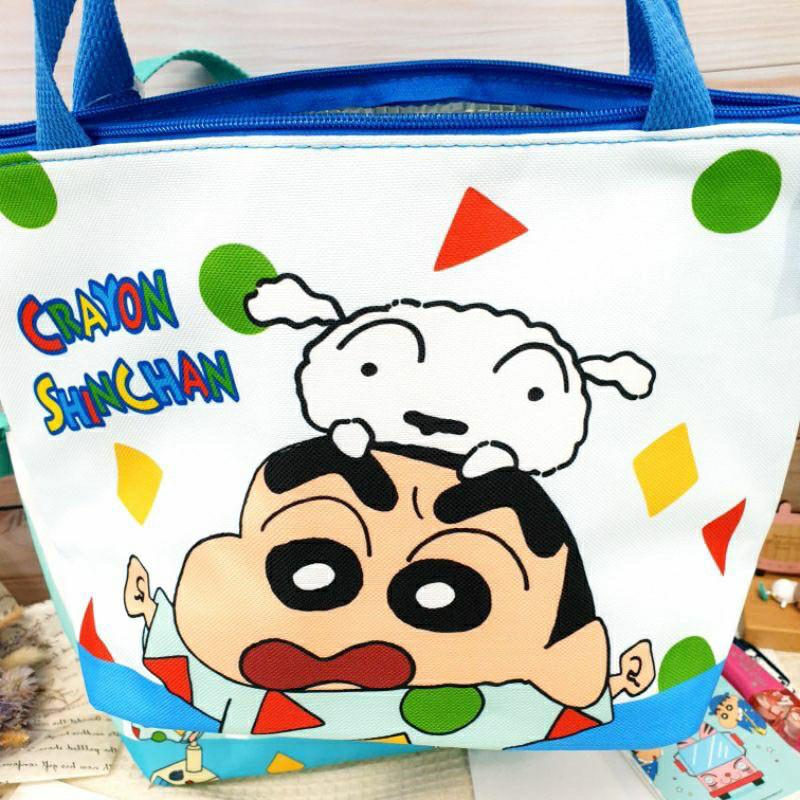 現貨正版 蠟筆小新 保溫保冷袋 午餐袋 大容量 野餐袋 野原新之助 手提袋 便當袋 保冷提袋 小新 小白 保溫提袋 餐袋-細節圖7