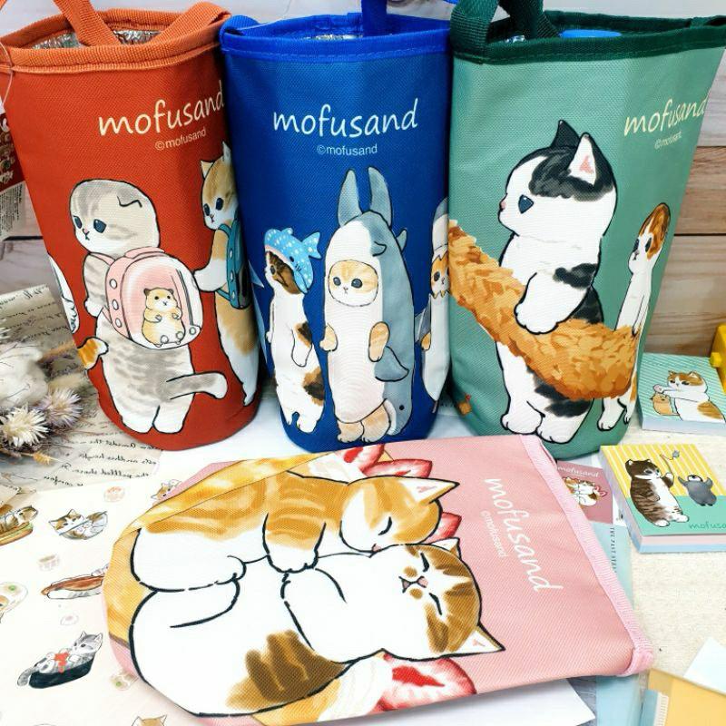 現貨正版 貓福珊迪 圓筒水壺袋 飲料保冷袋 水壺袋 冰霸杯袋 圓筒保溫手提袋 保冷手搖飲料提袋 鯊魚貓 保溫保冷小提袋-細節圖2