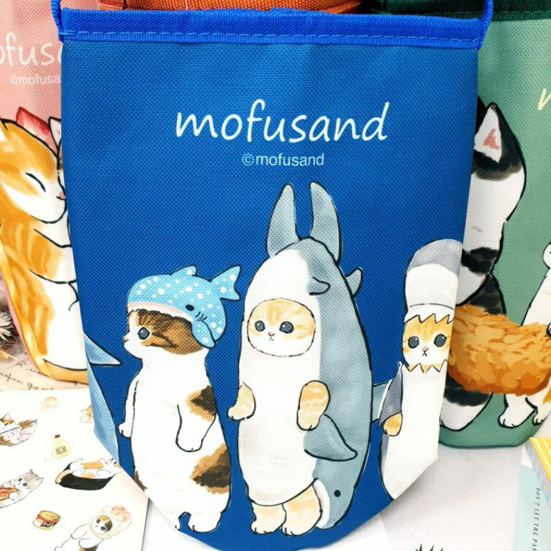 現貨正版 貓福珊迪 圓筒水壺袋 飲料保冷袋 水壺袋 冰霸杯袋 圓筒保溫手提袋 保冷手搖飲料提袋 鯊魚貓 保溫保冷小提袋-細節圖4