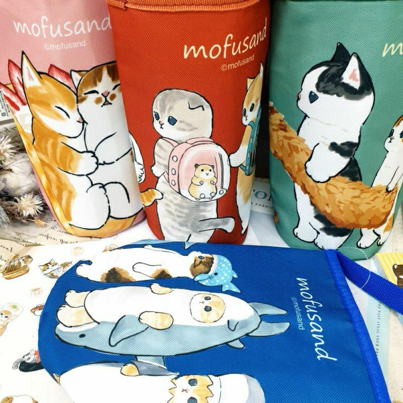 現貨正版 貓福珊迪 圓筒水壺袋 飲料保冷袋 水壺袋 冰霸杯袋 圓筒保溫手提袋 保冷手搖飲料提袋 鯊魚貓 保溫保冷小提袋-細節圖5