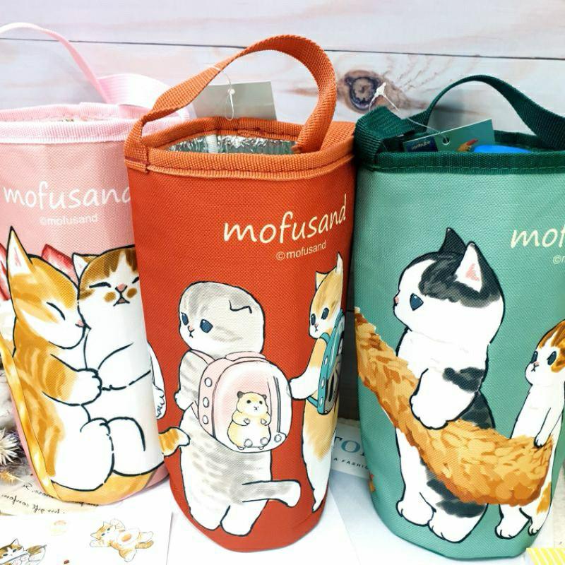 現貨正版 貓福珊迪 圓筒水壺袋 飲料保冷袋 水壺袋 冰霸杯袋 圓筒保溫手提袋 保冷手搖飲料提袋 鯊魚貓 保溫保冷小提袋-細節圖6