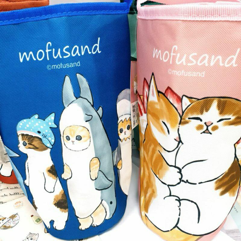 現貨正版 貓福珊迪 圓筒水壺袋 飲料保冷袋 水壺袋 冰霸杯袋 圓筒保溫手提袋 保冷手搖飲料提袋 鯊魚貓 保溫保冷小提袋-細節圖7