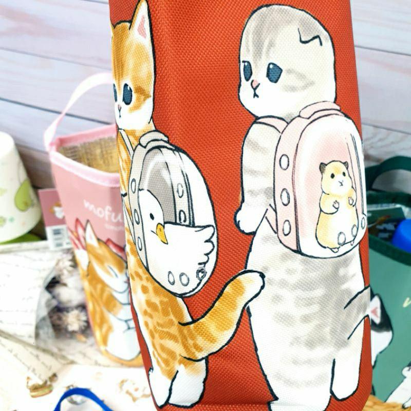 現貨正版 貓福珊迪 圓筒水壺袋 飲料保冷袋 水壺袋 冰霸杯袋 圓筒保溫手提袋 保冷手搖飲料提袋 鯊魚貓 保溫保冷小提袋-細節圖8