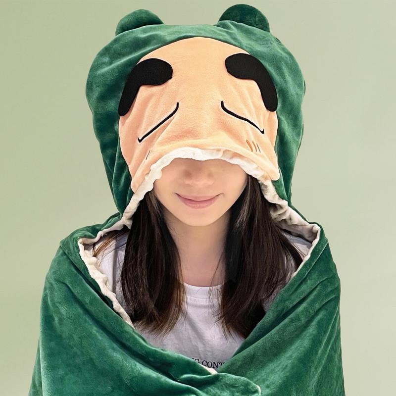 現貨正版 蠟筆小新 隨身毯 屁屁怪獸 毛毯 懶人毯 冷氣毯 蓋毯 披肩 毯子 保暖毯 午睡毯 空調毯 法蘭絨沙發毯 披肩-細節圖6