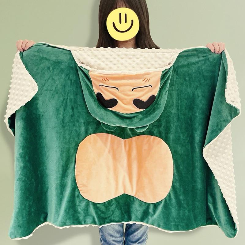 現貨正版 蠟筆小新 隨身毯 屁屁怪獸 毛毯 懶人毯 冷氣毯 蓋毯 披肩 毯子 保暖毯 午睡毯 空調毯 法蘭絨沙發毯 披肩-細節圖7