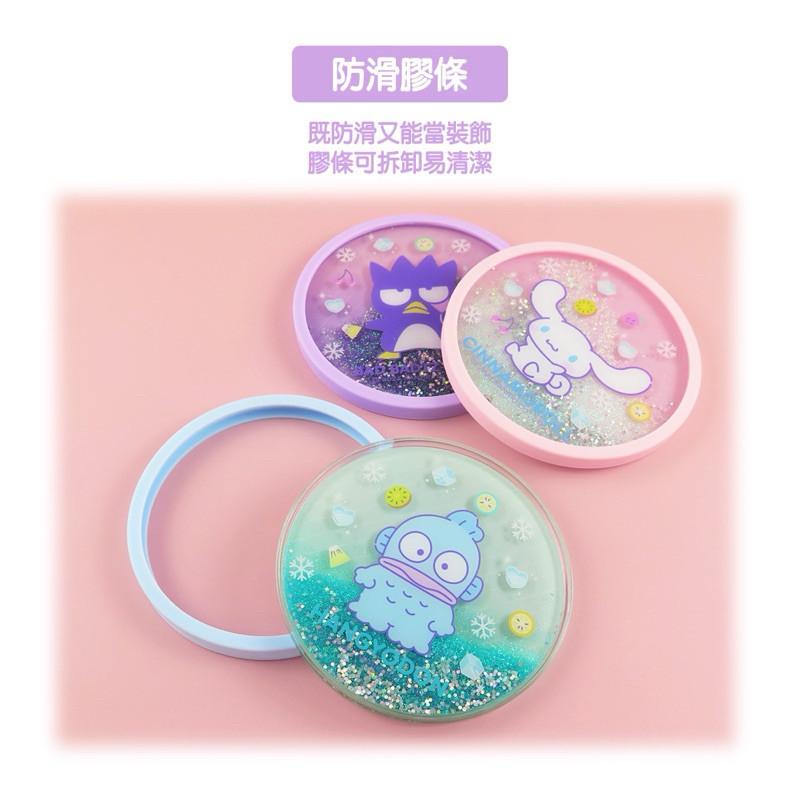 現貨正版 三麗鷗 流沙杯墊 大耳狗杯墊 人魚漢頓 茶墊 防滑 隔熱 酷企鵝止滑杯墊-細節圖4