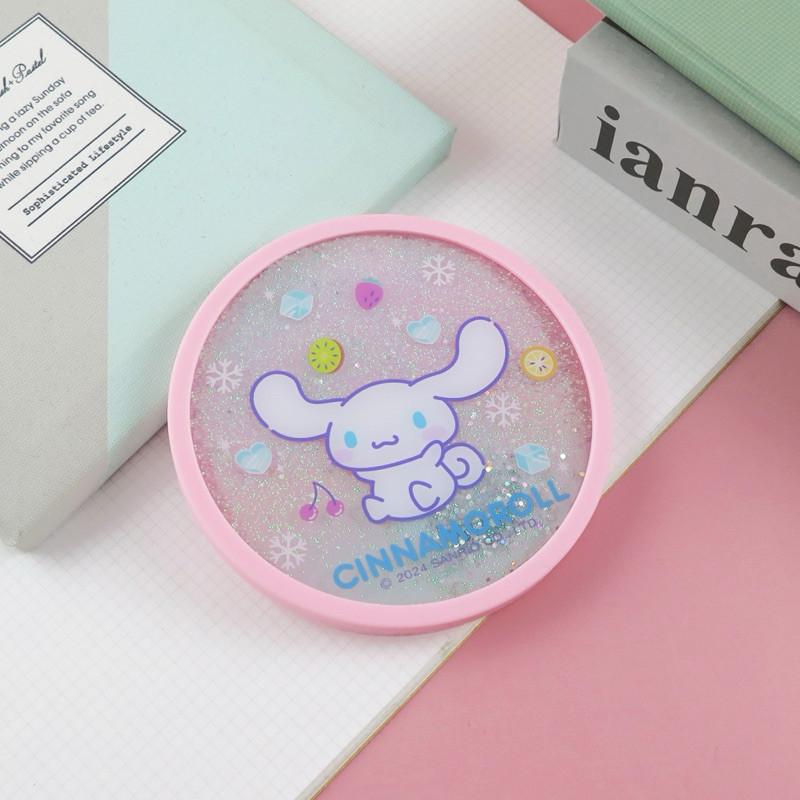 現貨正版 三麗鷗 流沙杯墊 大耳狗杯墊 人魚漢頓 茶墊 防滑 隔熱 酷企鵝止滑杯墊-細節圖9