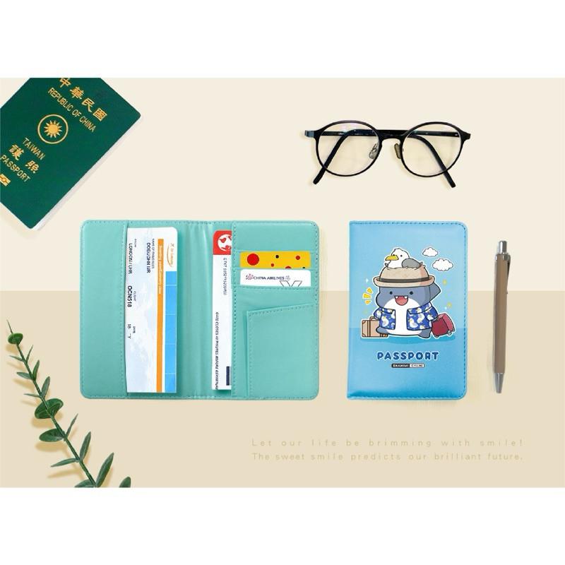 現貨正版 胖鯊魚 鯊西米 護照套 護照保護套 收納夾 鯊魚 護照夾 旅行必備 證件套 口罩可收納-細節圖8