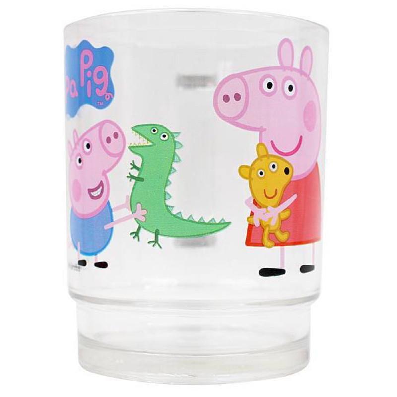 現貨正版 佩佩豬 AS晶瑩水杯 牙刷杯 單耳杯 兒童水杯 潄口杯 手把杯 台灣製 粉紅豬小妹 附蓋杯子 水杯-細節圖3