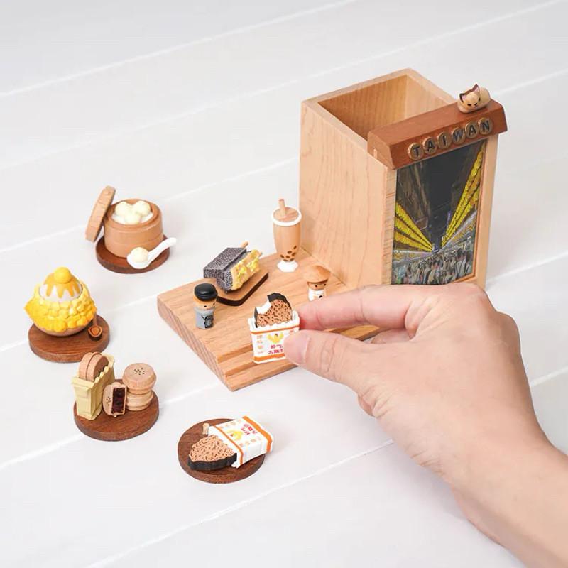 現貨正版 台灣小吃 木擺飾 車輪餅 米血糕 小籠包 珍珠奶茶 芒果冰 雞排 擺飾 飾品 裝飾品-細節圖4