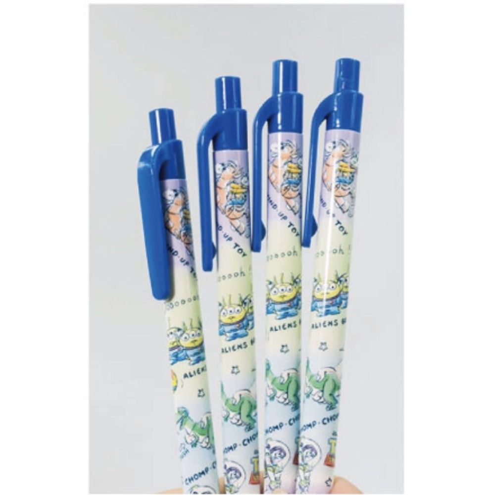 現貨正版 迪士尼自動中油筆 玩具總動員原子筆 藍墨水 台灣製 三眼怪原子筆 巴斯光年中性筆 好寫滑溜-細節圖4