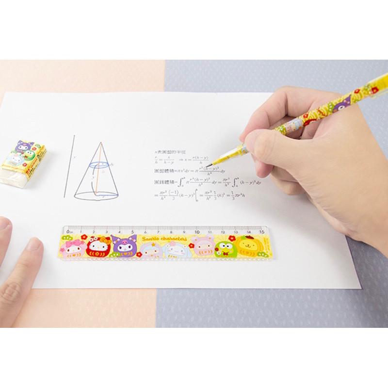 現貨正版 三麗鷗 免削鉛筆HB 3入 kitty兒童鉛筆 3入 酷洛米卡通鉛筆 大耳狗鉛筆 達摩系列文具-細節圖2