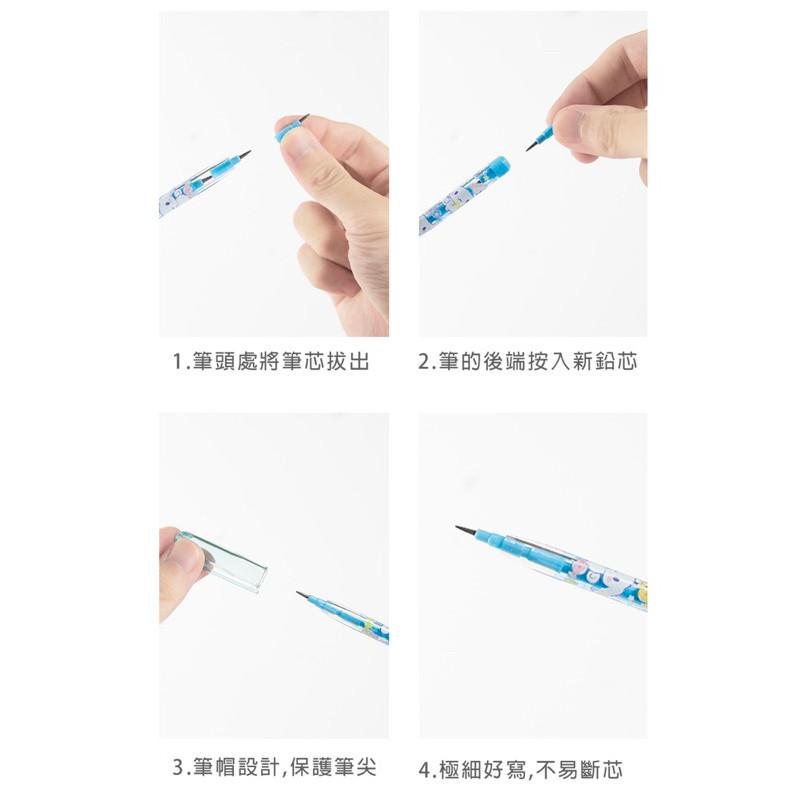 現貨正版 三麗鷗 免削鉛筆HB 3入 kitty兒童鉛筆 3入 酷洛米卡通鉛筆 大耳狗鉛筆 達摩系列文具-細節圖4