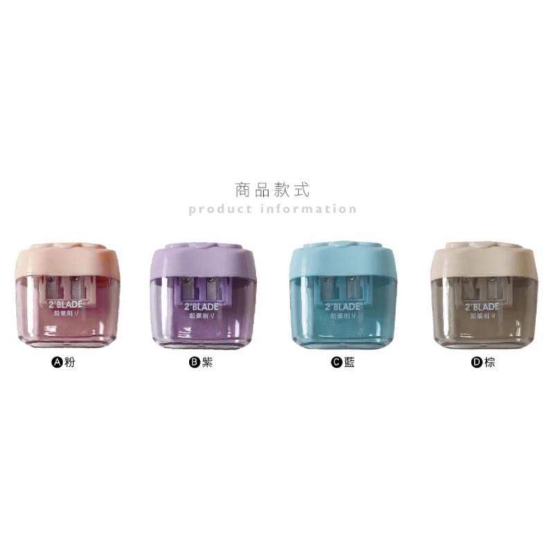 現貨正版 削筆器 可蓋式雙孔削筆器 削鉛筆機 攜帶型兩用削鉛筆機-細節圖4