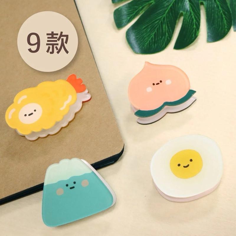 現貨正版 小呸角壓克力夾子 壓克力夾子 可愛小夾 夾子 手賬本夾 食物夾 壓克力夾 創意造型夾子-細節圖2