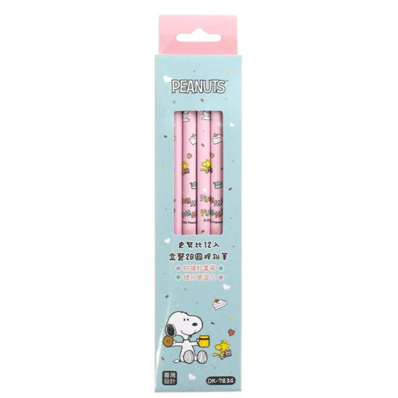 現貨正版 史努比 12入盒裝鉛筆 2B鉛筆 snoopy 圓桿鉛筆 三角鉛筆 木頭鉛筆 胡士托 糊塗塔克 12入鉛筆-細節圖5