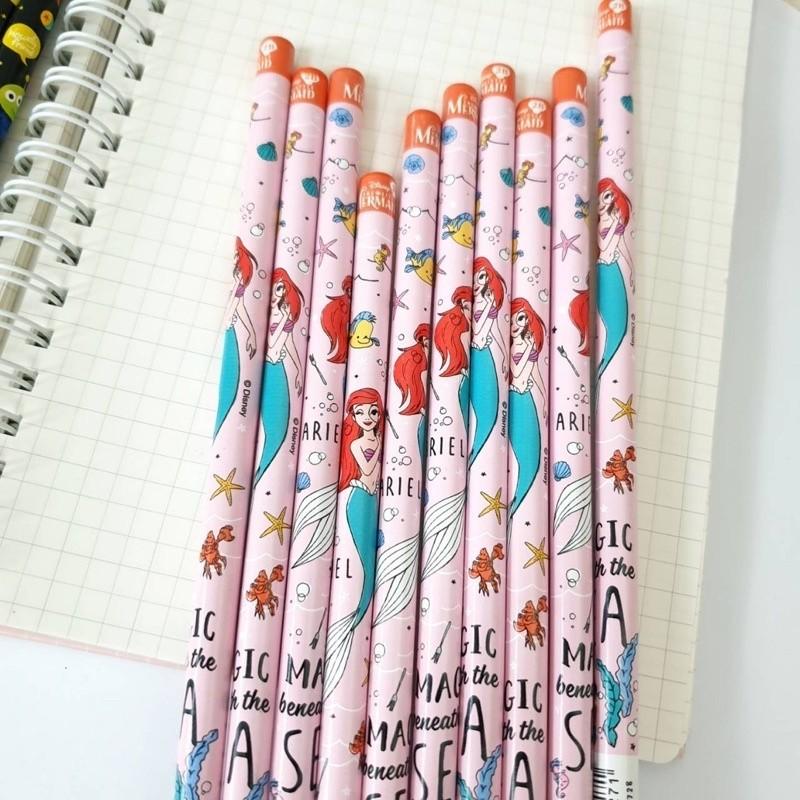 現貨正版 迪士尼 鉛筆 12入盒裝鉛筆 愛麗兒 12入鉛筆 2B鉛筆 12入盒裝 小美人魚 三眼怪 圓桿鉛筆 玩具總動員-細節圖4